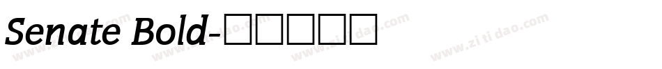 Senate Bold字体转换